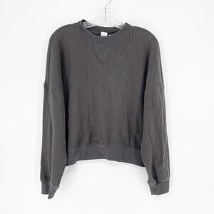 Gap Dark Gray Rib Sweatshirt Size Small
